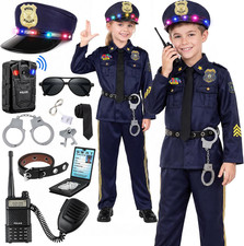 Halloween Police Officer Costume for Kids, Boys Cop Costumes