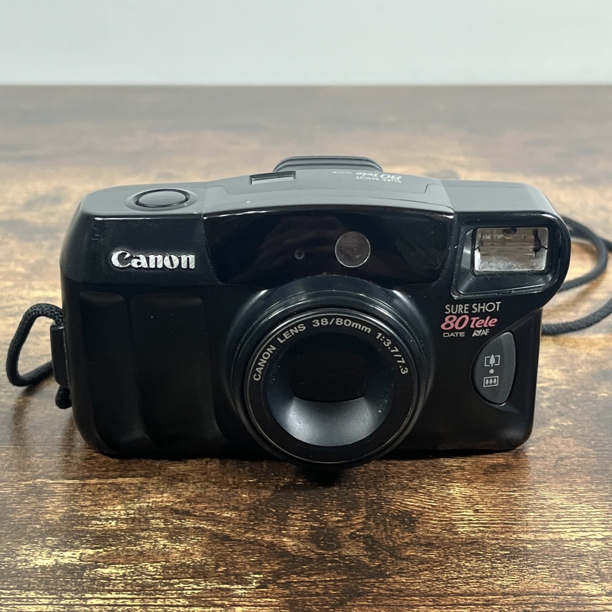 Canon Sure Shot 80 Tele Film Camera Black *UNTESTED/FOR PARTS ONLY