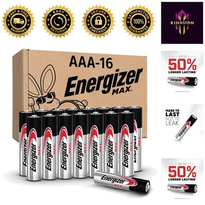 Dependable MAX 16-Pack AAA Batteries - Ideal for All Your Household Electronics