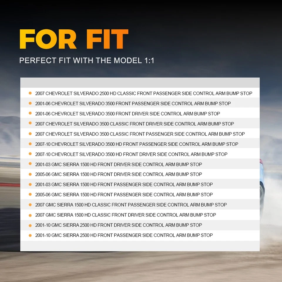 Parada delantera de 2 piezas para parachoques de suspensión 01-10 Silverado Chevrolet 250HD 1500HD 3500HD Foto 3 de 4