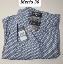 Callaway Opti-Dry Performance Blue Golf Clubs AOP Men's Shorts Size 36 NWT