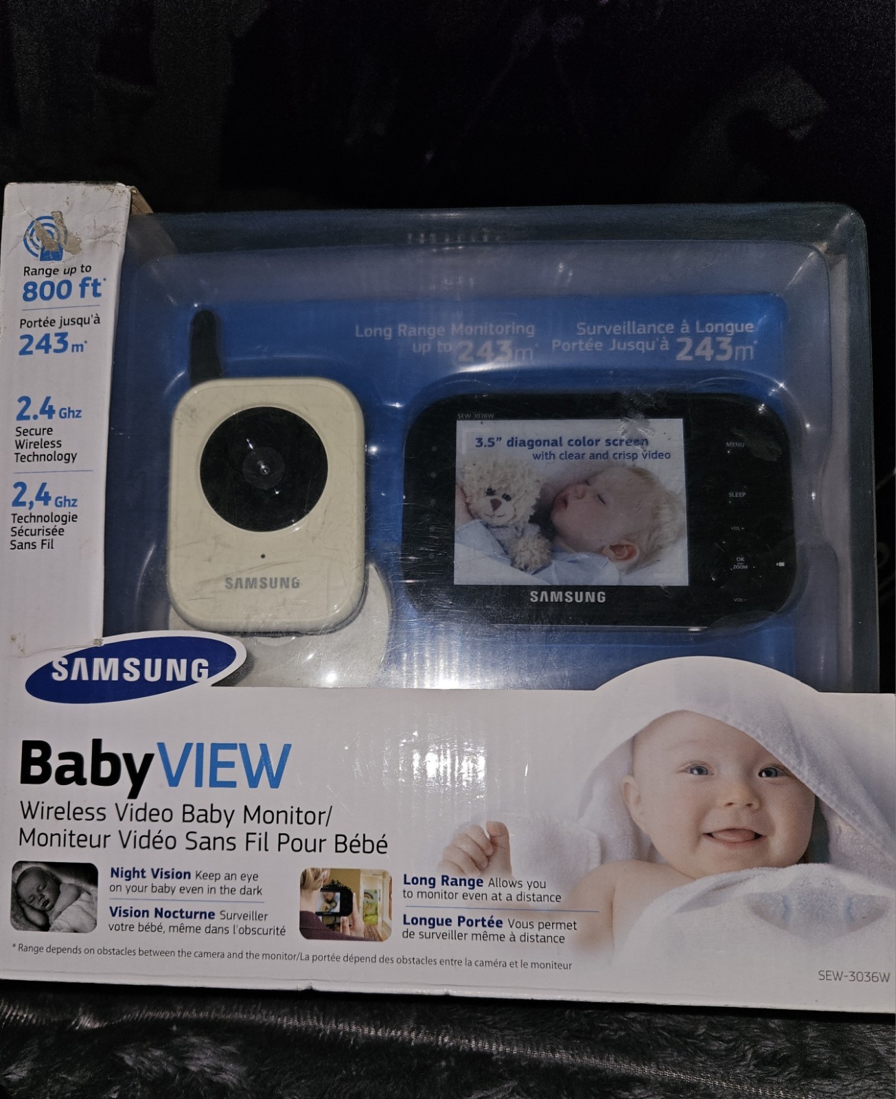 Samsung Baby View Wireless Video Monitor Night Vision Long R