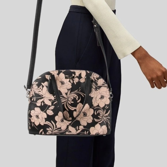 Kate Spade Medium Black Reiley Laurel Way Gardenia Satchel Kate Spade Medium Black Reiley Laurel Way Gardenia Satchel