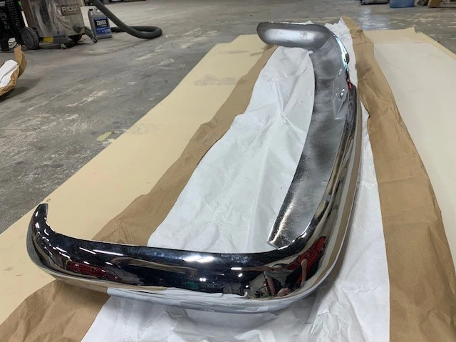 Chrysler New Yorker Wagon 1956 parachoques trasero hoja re-cromada Foto 2 de 4