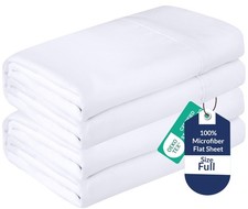 2 Pack Bulk Flat Sheet Set - Top Sheets - Soft 1800 Microfiber - Wrinkle  St...