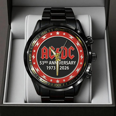 ACDC 53rd Anniversary Black Stainless Steel Watch