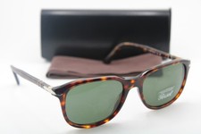NEW PERSOL P 3191-S 24/31 BROWN HAVANA SILVER AUTHENTIC SUNGLASSES 55-19