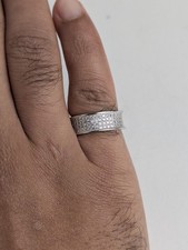 925 Sterling Silver Eternity Band Ring With CZ UK Size N½