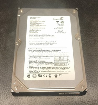   Seagate 80 GB IDE Festplatte 3,5'' Barracuda 7200.7  ️RETRO  GETESTET