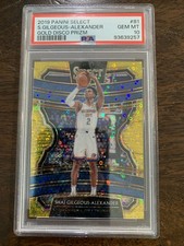 2019 Select Shai Gilgeous-Alexander - Gold Disco Prizm 2/10 - PSA 10 Jersey #’d