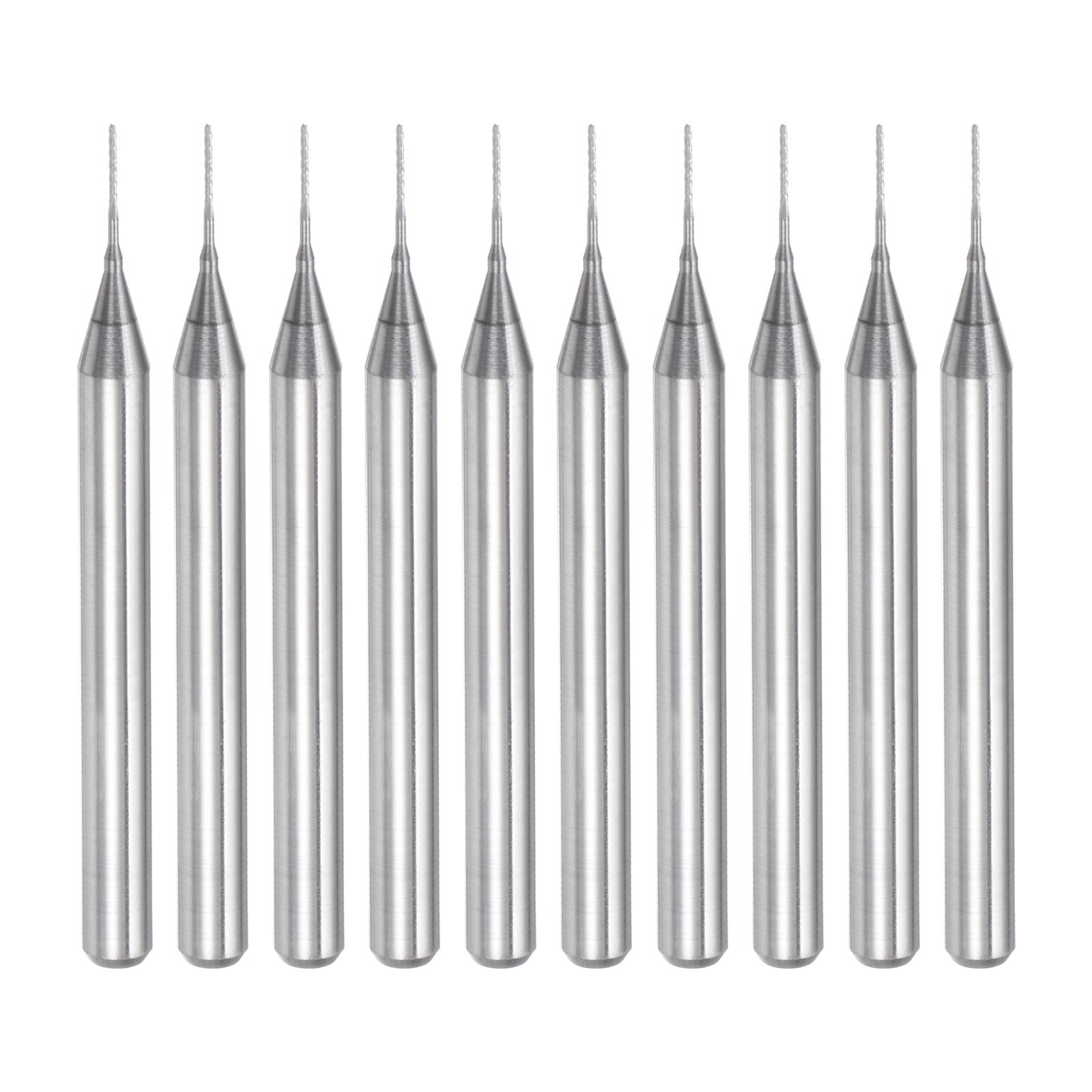 10pcs 0.4mm Carbide End Mill Engraving Router Bits for PCB Machine 1/8" Shank