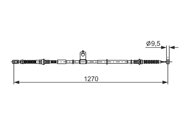 Bosch Handbremsseil Bremsseil Hinten Links Passend FüR Mazda MX-5 Iii Nc-image