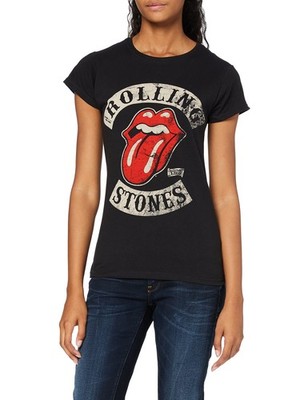 Rolling Stones Women's 1978 Tour T-Shirt Black 10 (Manufacturer Size: Womens: 10