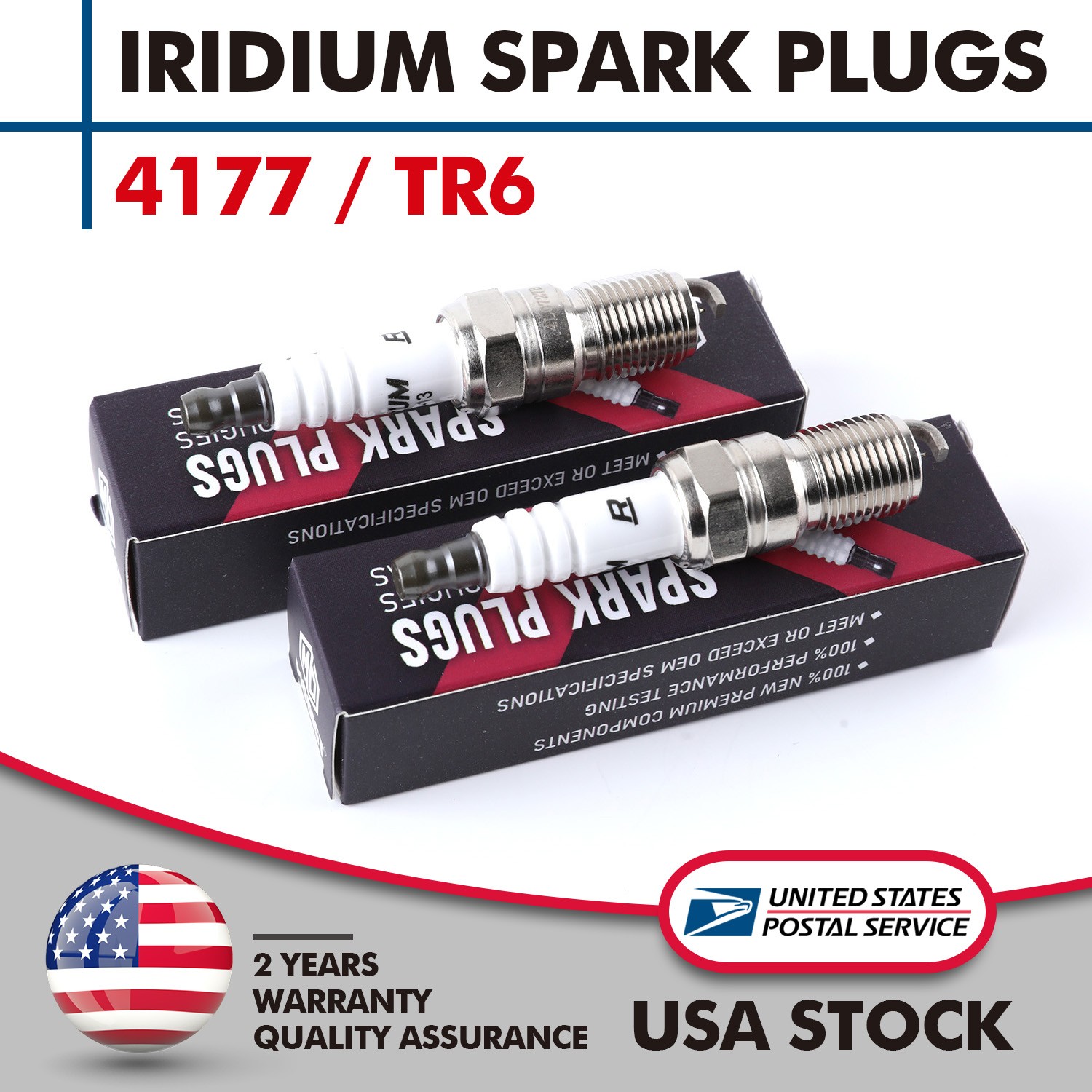 For NGK TR6 # 4177 Spark Plugs - Set of 4 for LS Engines LS1 LS3 OEM Quality NEW