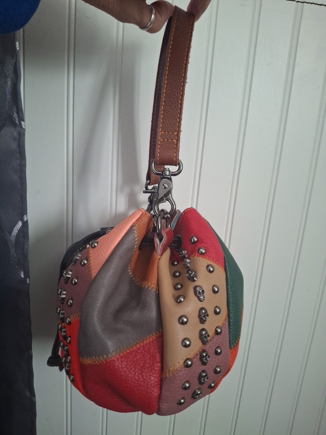 Ameri Leather Colorful Patchwork  Drawstring Pouc… - image 21