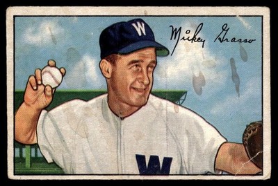 1952 Bowman Mickey Grasso (ST) Washington Senators #174