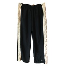 Nike Pants Small Boys Athletic Track Navy White Swoosh Polyester Size 4-6