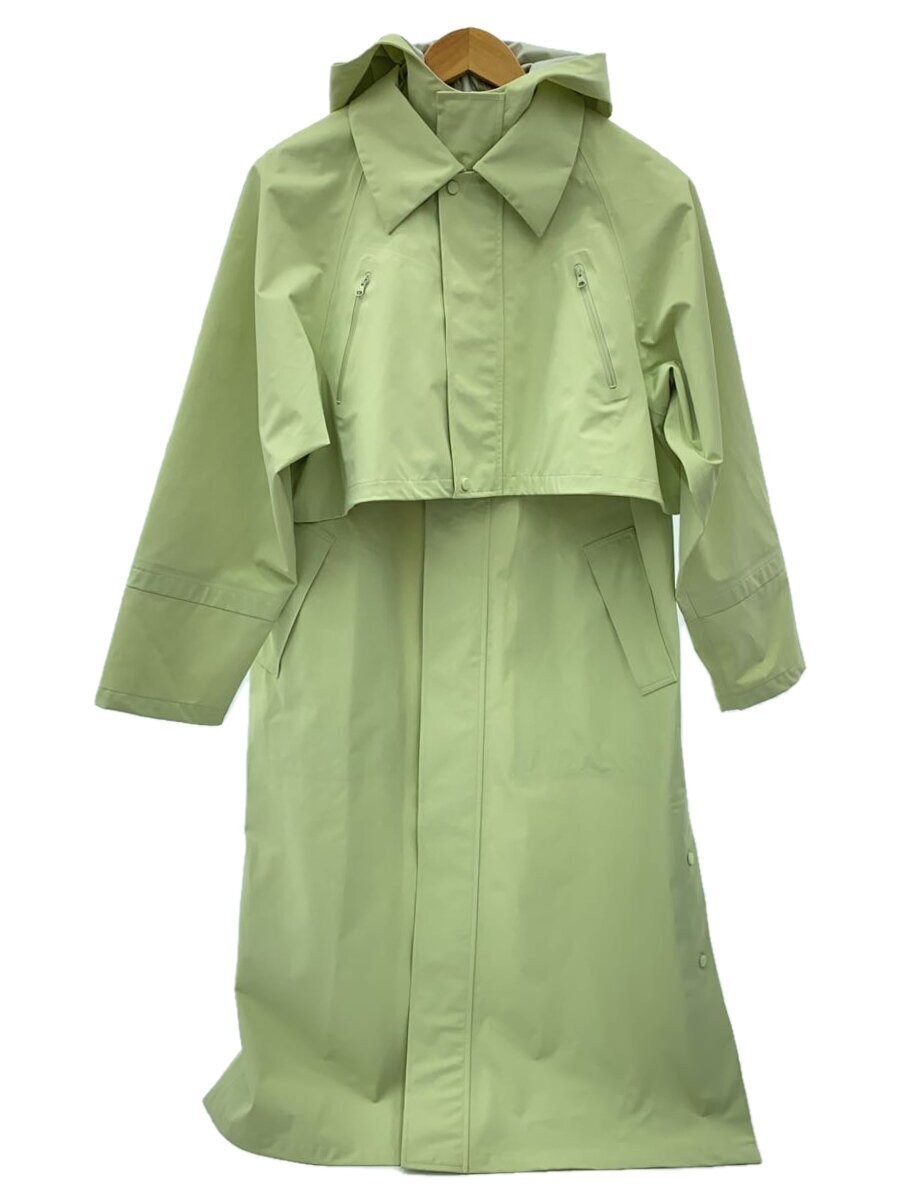 AMERI Nylon Coat M Green Solid Polyester Used - image 1