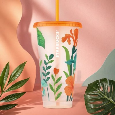 Starbucks Reusable Tumbler Becher Florals Limited Edition 2026 Summer 709 ml NEU