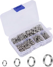400 Pieces Premium 304 Stainless Steel Split Ring Double Jump Ring Small Key Cha
