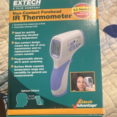 Extech Instruments IR200 Non-Contact Forehead IR Thermometer, Memory, Batteries
