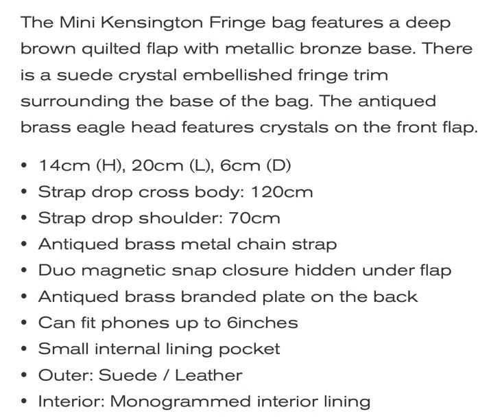 Kurt Geiger Mini Fringe Kensington Bag .NO OFFERS - Image 4 of 4