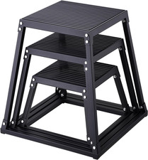 Plyometric Jump Box, 18 Inch Plyo Box, Steel Plyometric Platform and Jumping Agi