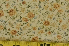 By 1/2 Yd, Gold & Olive Calico on Pale-Yellow Quilt Cotton, Jo-Ann, V769