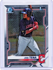 2021 Bowman Chrome Prospects 1st Bowman #BCP-128 Jose Tena Cleveland Indians