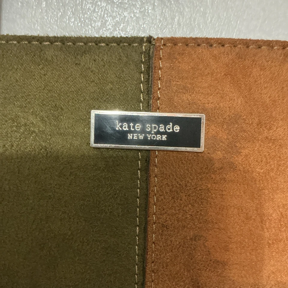 Bolso de Mano Kate Spade Vintage Gamuza Bloque de Color - Verde Oliva Rojo Marrón Negro Foto 2 de 4