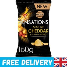 Sensations Mature Cheddar Cheese & Chilli Crisps 150g