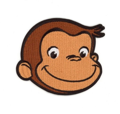 Curious George Patch   Classic Children's Character   Iron-On / Sew-On Badge
