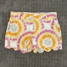 Crown Ivy Shelby Scalloped Shorts Women s Size 4 Multicolor Print Cotton