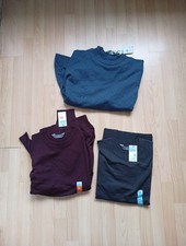 Primark Men's Jumper Contains Lambswool Plum, Dark Grey Or Blue
