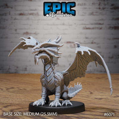 D&D Miniature - Bronze Dragon Wyrmling - 3D Model Print DnD RPG Figur Druck