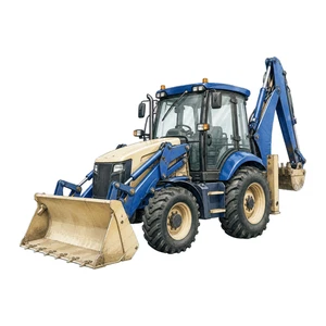Construction Digger Backhoe Loader Truck Self Adhesive Vinyl Sticker