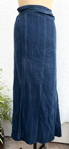Vintage Guatemalan Indigo Skirt fabric yardage textile shaped panels 42x55x22.5” - Picture 11 of 17