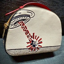 Coach Disney Mickey Mouse X Keith Haring Serena Satchel Crossbody Chalk/ Multi