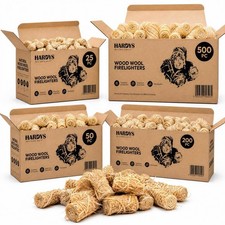 Fire Lighters for Wood Burners, Natural Log Burner Firelighters, 25/50/200/500