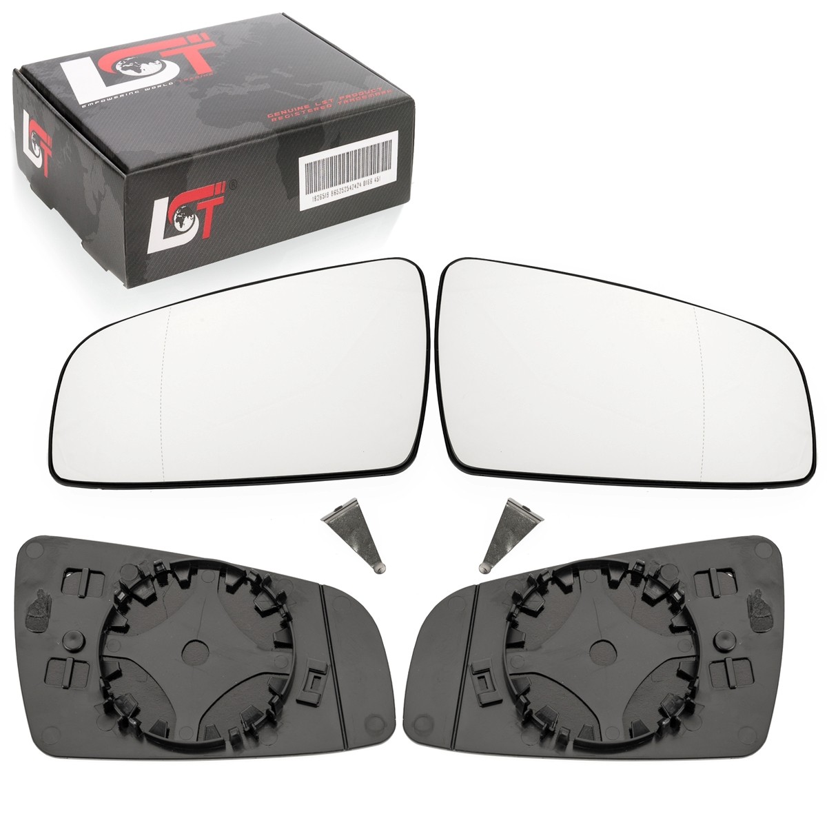2X Exterior Mirror Glass Aspherical Left Right Set For Opel Zafira B 05-08
