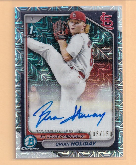 2024 Bowman Draft - Brian Holiday 1st Bowman Auto Choice Refractor /150 #CPA-BHO