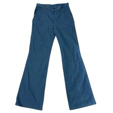 Vintage 1970s Contact Blue Jean Bell Bottoms 28x33