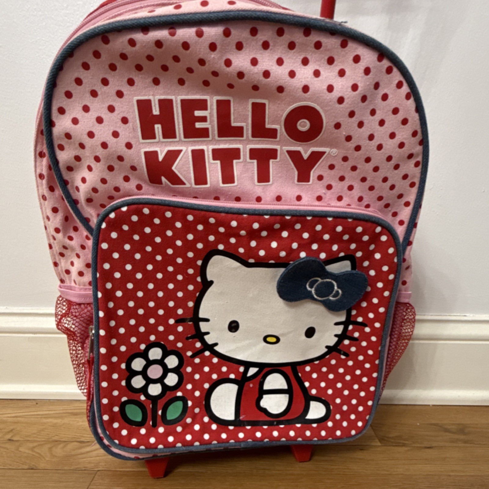 Pink Red Polka Dot Adjustable Strap