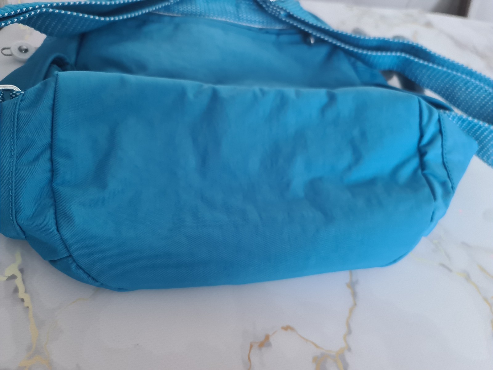 Kipling Blue Backpack with MICHELA Monkey Used Ex… - image 3