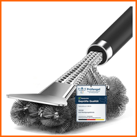 Tntor GrillbüRste 3-In-1 Mit Schaber, Edelstahl Borsten, PP Griff, 5 StüCk Set