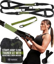 THYSOL  Resistance Trainer Pro Xtreme Straps Army  Sling Trainer Set with