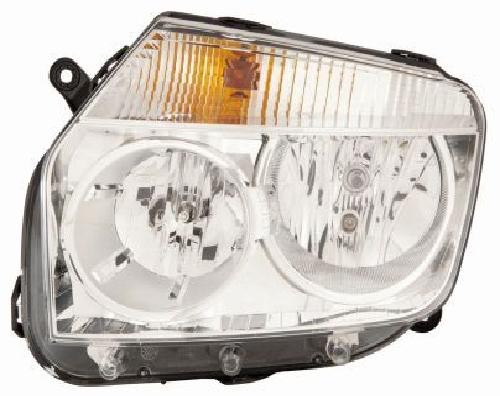 ABAKUS Left Headlight 551-1186L-LDEM1 Chrome for Dacia Without Bulb