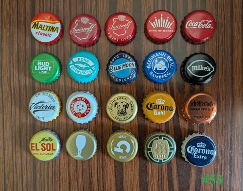 Lot of 20 Assorted Mix Collectable Beer / Soda Drink Used Bottle Caps #53
