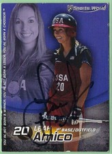 Leah Amico Sports World #20 Team USA IN PERSON Signed Auto AUTOGRAPH