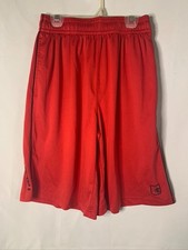 Men's AND 1 Size S - Red Elastic Waist Casual Shorts w/ Pockets 24" x 10.5"